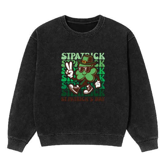 St. Patrick's Day Ireland Irish Green Mineral Wash Sweatshirts