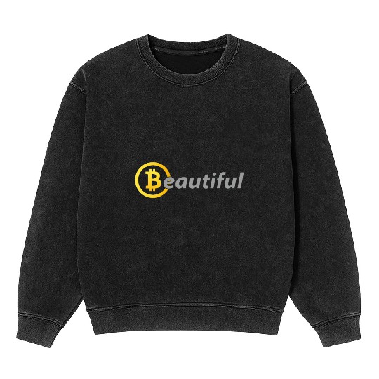 Beautiful Bitcoin Mineral Wash Sweatshirts