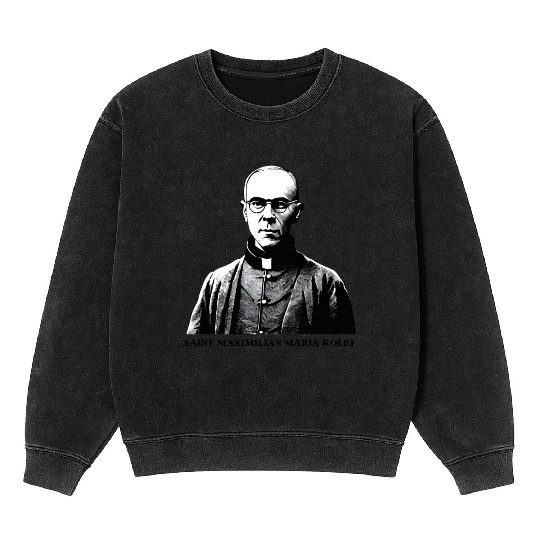 Saint Maximilian Maria Kolbe Mineral Wash Sweatshirts