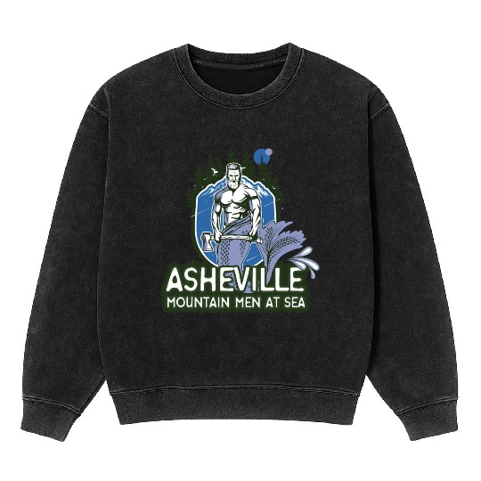Asheville mountain men at sea Mineral Wash Sweatshirts