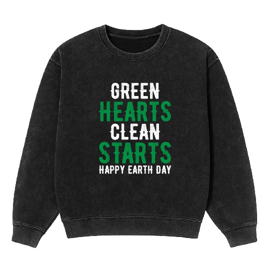 Clean Start Earth Day Mineral Wash Sweatshirts