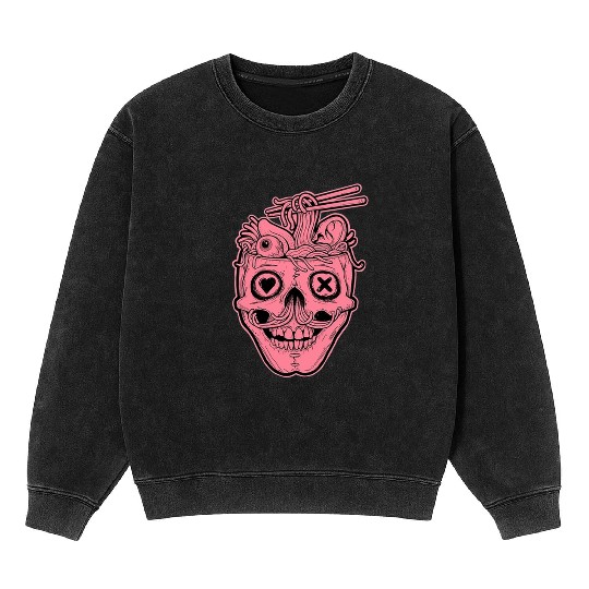 Skull Ramen Mineral Wash Sweatshirts
