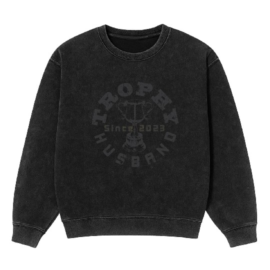 Trophy Husband 2023 Gray Mineral Wash Sweatshirts