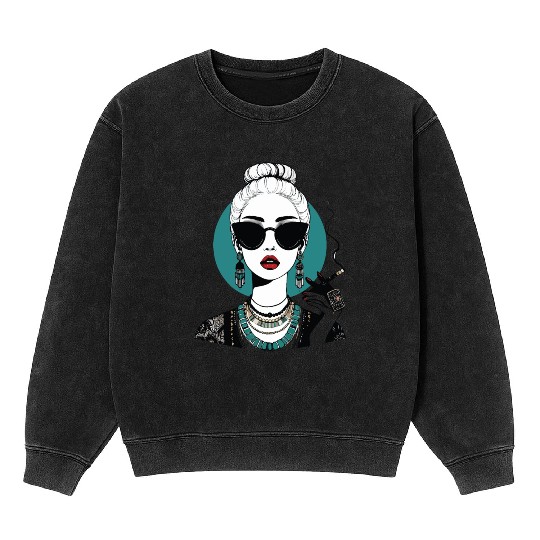Iris Apfel | Flamboyant Fashion Icon Mineral Wash Sweatshirts