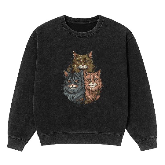 Maine Cat Gang Mineral Wash Sweatshirts