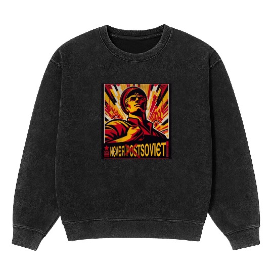 Never postsoviet never Soviet Mineral Wash Sweatshirts