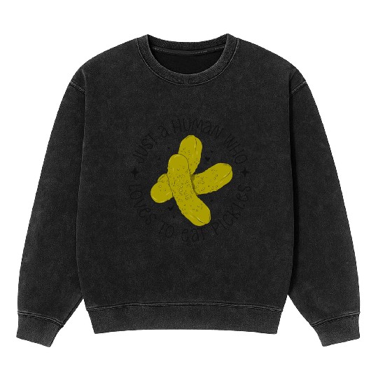 Funny Cute Pickle for Pickle Lover Gift ideas Mineral Wash Sweatshirts