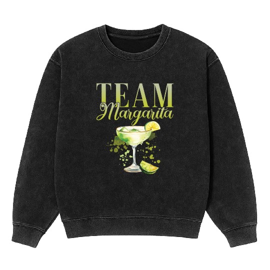 Team Margarita Tequila Stag Party Mineral Wash Sweatshirts