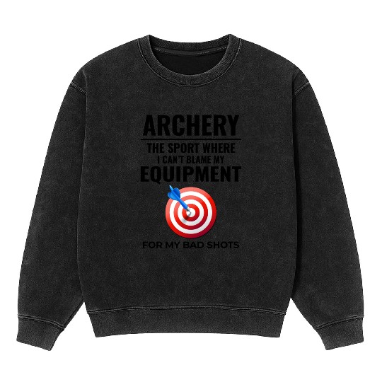 Archery Targets Archer Bullseye Shooting Sport Mineral Wash Sweatshirts