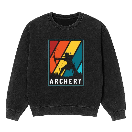 Archery Target Arrow Mineral Wash Sweatshirts