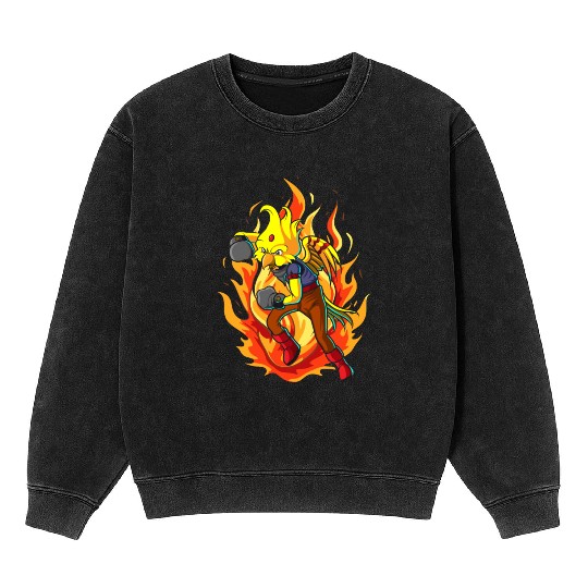 The Boxing Bird of Paradise Mineral Wash Sweatshirts