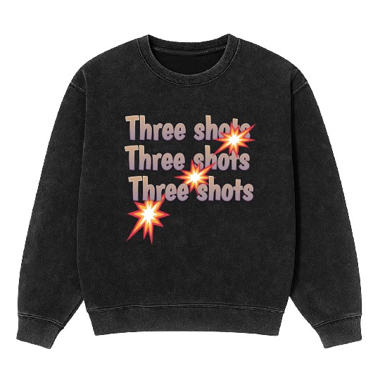 Three Shots gun Mineral Wash Sweatshirts