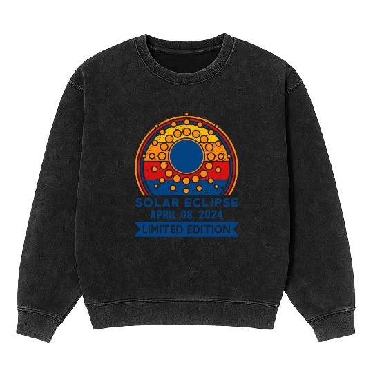 Limited Edition Solar Eclipse Total Eclipse April Mineral Wash Sweatshirts