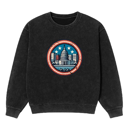 Washington DC Mineral Wash Sweatshirts