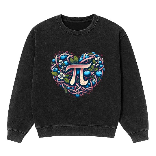 Blueberry Pi Day Mineral Wash Sweatshirts