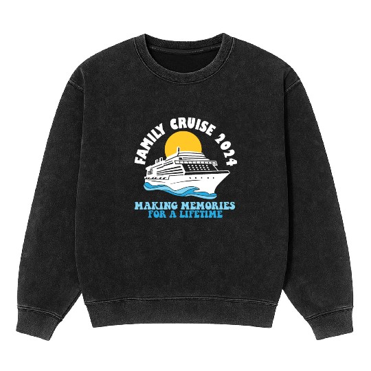 Family Cruise 2024 Voyage Cruising Tour Matching Mineral Wash Sweatshirts