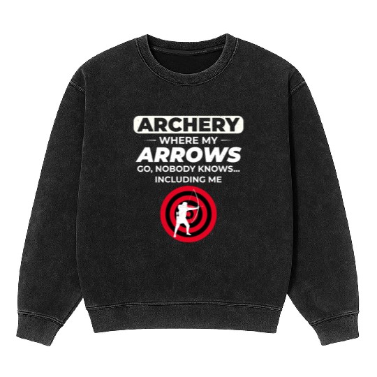 Archery Targets Archer Bullseye Shooting Sport Mineral Wash Sweatshirts