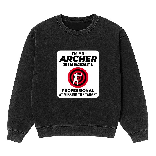 Archery Targets Archer Bullseye Shooting Sport Mineral Wash Sweatshirts