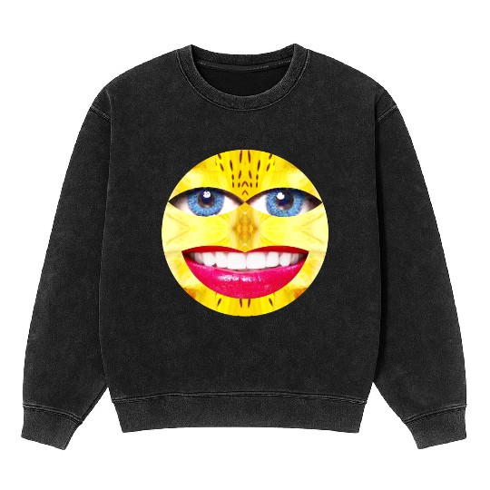 Smile Face Have a Nice Day Promote Happiness Joy Mineral Wash Sweatshirts