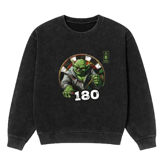 Darts 180 Green Game Champ Dart - Dart Team Mineral Wash Sweatshirts