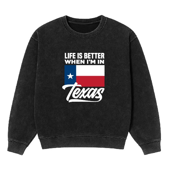 Texas Life Mineral Wash Sweatshirts