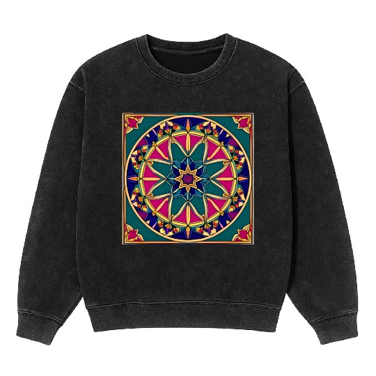 Persian Rug Medallion Mineral Wash Sweatshirts