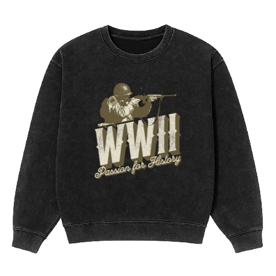 World War 2 - Passion For History Mineral Wash Sweatshirts