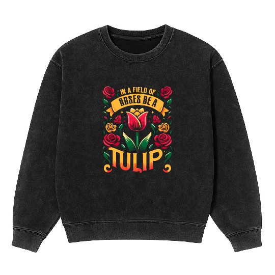 Tulips Tulip Flower Yes I Talk To Tulips Mineral Wash Sweatshirts