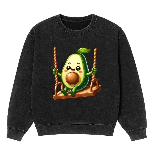 Avocado on a Swing Mineral Wash Sweatshirts