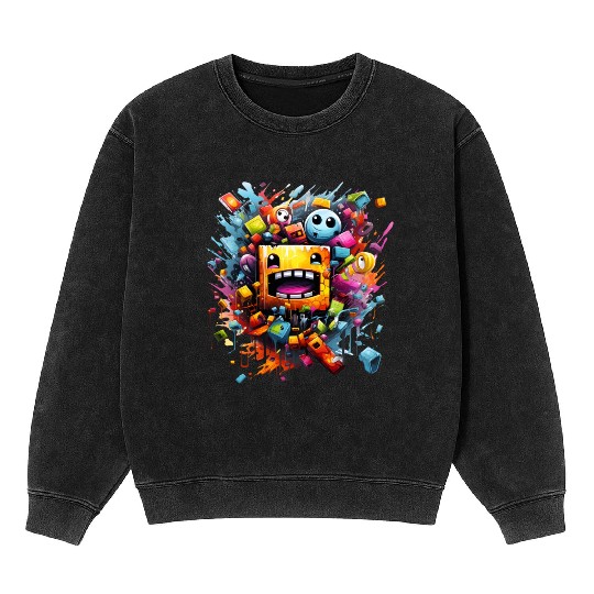 geometry dash Mineral Wash Sweatshirts