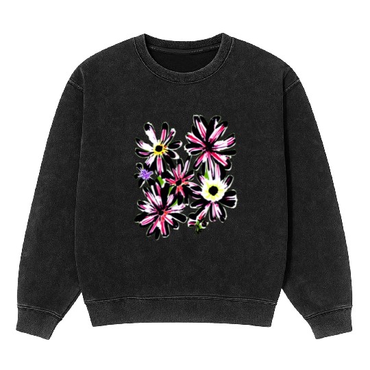 Stylish Wildflower t'Mineral Wash Sweatshirts