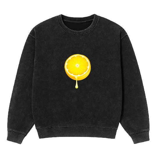 Citrus - Fruits - Orange - Lime - Grapefruit - Lem Mineral Wash Sweatshirts