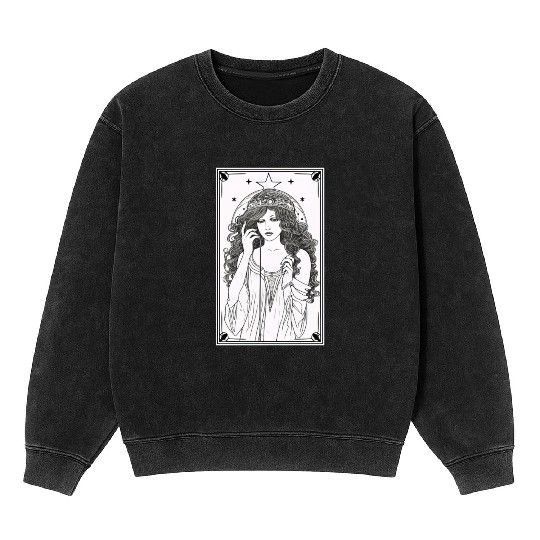 Tarot Card Astrology Occult Mystical Mineral Wash Sweatshirts
