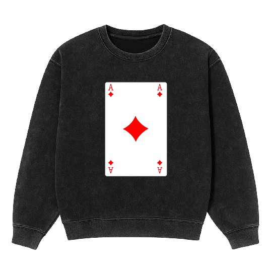 Diamonds Playing card ace Mineral Wash Sweatshirts