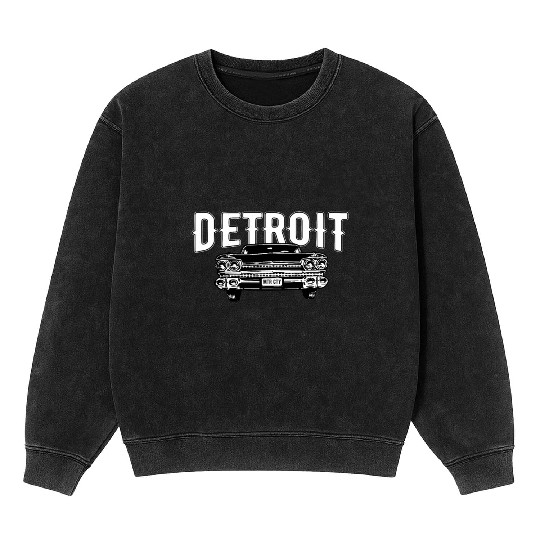 Detroit Michigan American Muscle Car Enthusiast Mineral Wash Sweatshirts