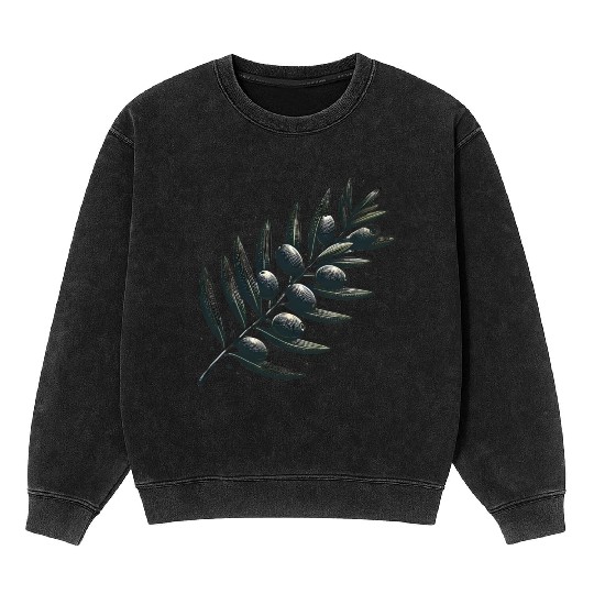 An olive Branch Mineral Wash Sweatshirts