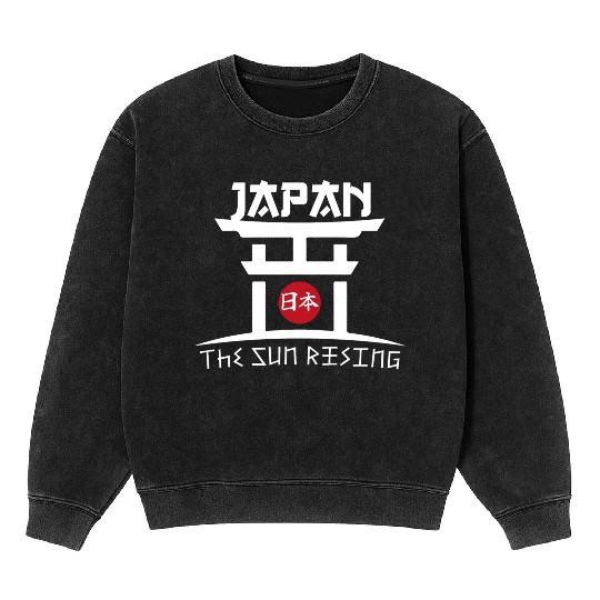 Japan The Sun Rising Mineral Wash Sweatshirts