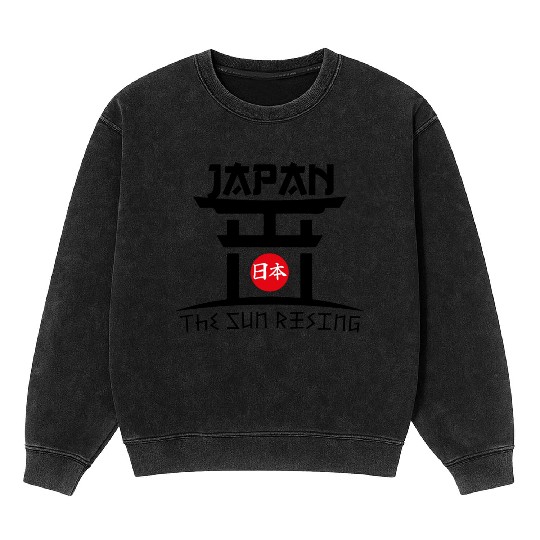 Japan The Sun Rising Mineral Wash Sweatshirts