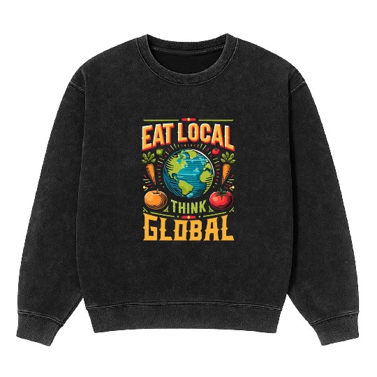 Farmers Market Farmer Agriculture Farming Food Mineral Wash Sweatshirts