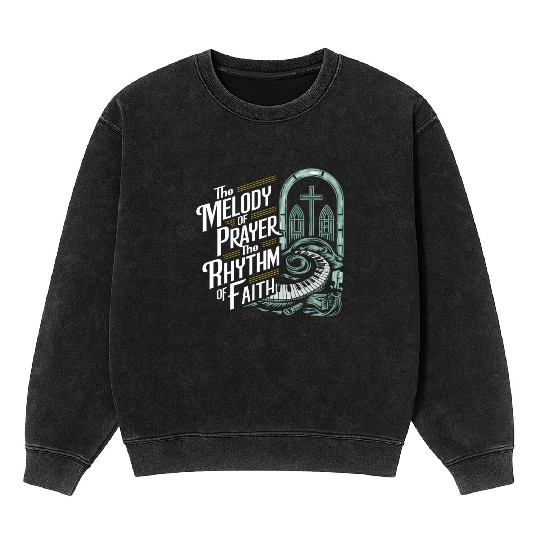 Prayer Songs Jesus Christ Religious Music Praise Mineral Wash Sweatshirts
