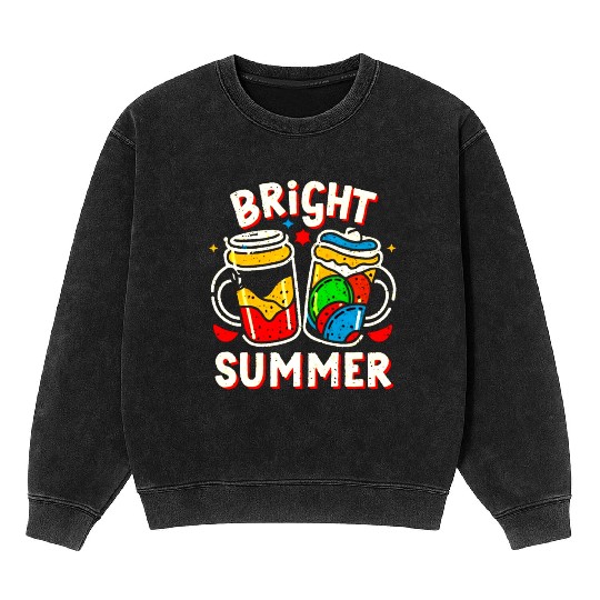 Bright summer colors Mineral Wash Sweatshirts