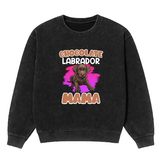Labrador Retriever CHOCOLATE LAB MOM Labrador Mineral Wash Sweatshirts