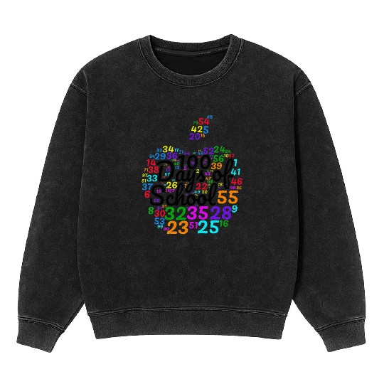 100 Days Of School Design From Numbers In Apple Mineral Wash Sweatshirts