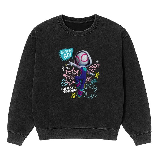 Marvel Spidey And His Amazing Friends Ghost Spider Mineral Wash Sweatshirts