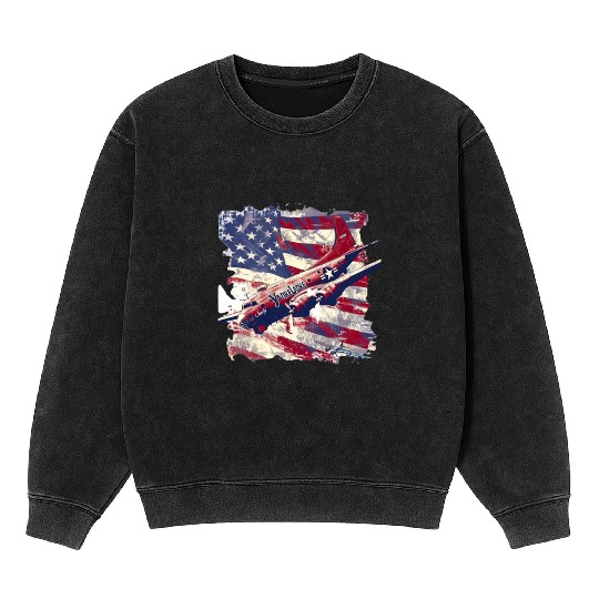 yankee, lady, world war 2 Mineral Wash Sweatshirts
