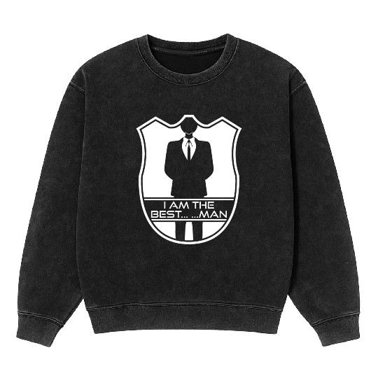 Best Man Groomsmen Bride Groom Mineral Wash Sweatshirts