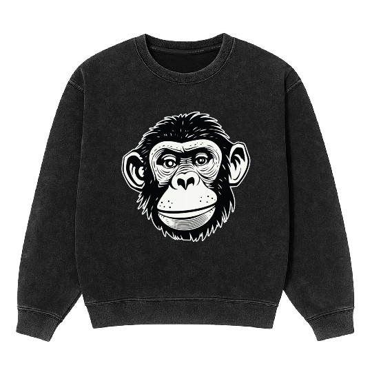 Ape Monkey Mineral Wash Sweatshirts