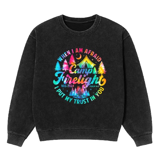 Camp Firelight Vacation Bible School Mineral Wash Sweatshirts