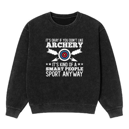 Archery Precision Design - Bow and Arrow Target Ar Mineral Wash Sweatshirts