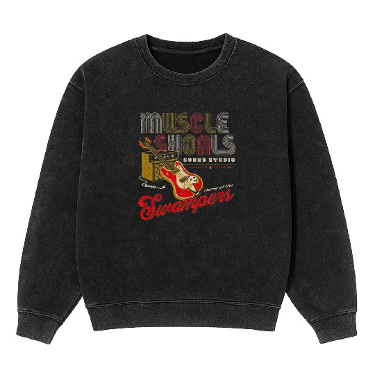 Muscle Shoals Sound Guitar Music Lovers Mineral Wash Sweatshirts
